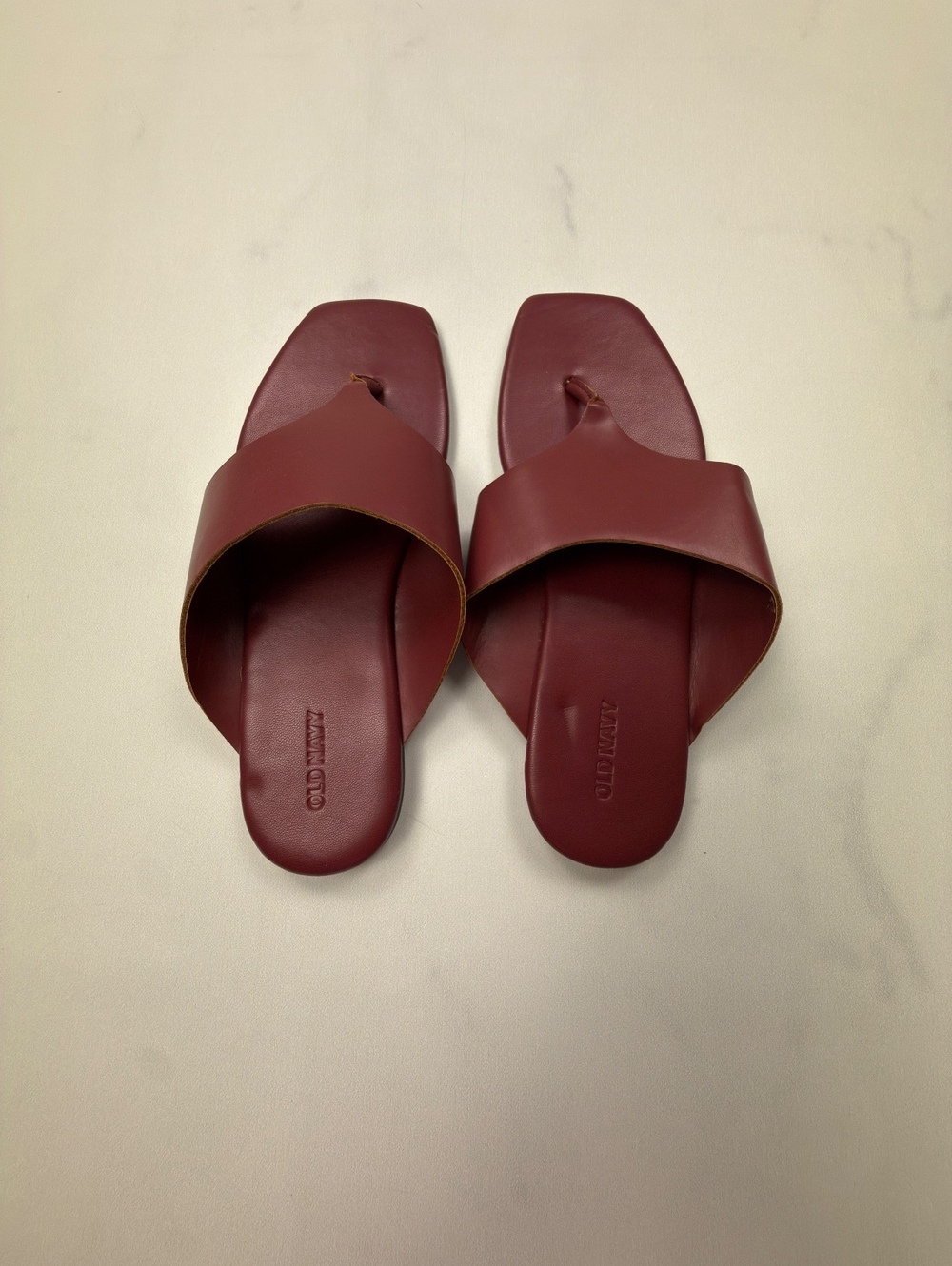 Old Navy Red Burgundy Slide Sandals Womens 8
